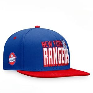 Men's New York Rangers Fanatics Blue/Red Heritage Retro Two-Tone Snapback Hat